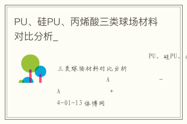 PU、硅PU、丙烯酸三類球場(chǎng)材料對(duì)比分析_