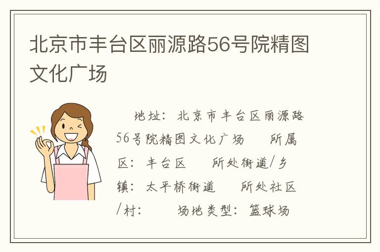 北京市豐臺區(qū)麗源路56號院精圖文化廣場