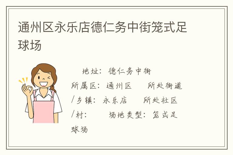 通州區(qū)永樂(lè)店德仁務(wù)中街籠式足球場(chǎng)