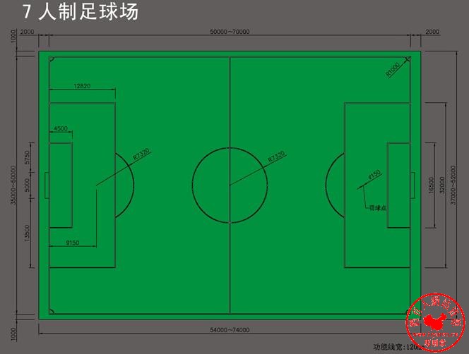 籠式足球,七人制足球場(chǎng)尺寸圖,籠式足球場(chǎng)