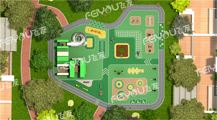 南方戶外兒童游樂設施整體設計方案之二